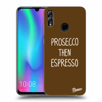 Picasee silikonowe przeźroczyste etui na Honor 10 Lite - Prosecco then espresso