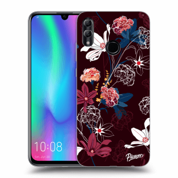 Picasee silikonowe czarne etui na Honor 10 Lite - Dark Meadow