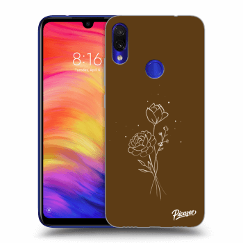 Etui na Xiaomi Redmi Note 7 - Brown flowers