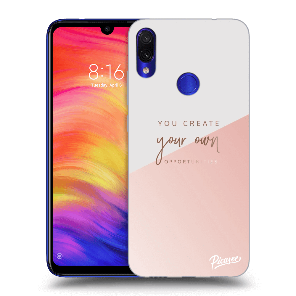 Picasee silikonowe czarne etui na Xiaomi Redmi Note 7 - You create your own opportunities