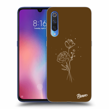 Etui na Xiaomi Mi 9 - Brown flowers