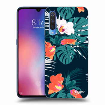 Picasee silikonowe przeźroczyste etui na Xiaomi Mi 9 - Monstera Color