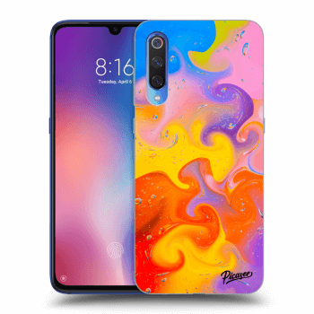 Picasee silikonowe przeźroczyste etui na Xiaomi Mi 9 - Bubbles