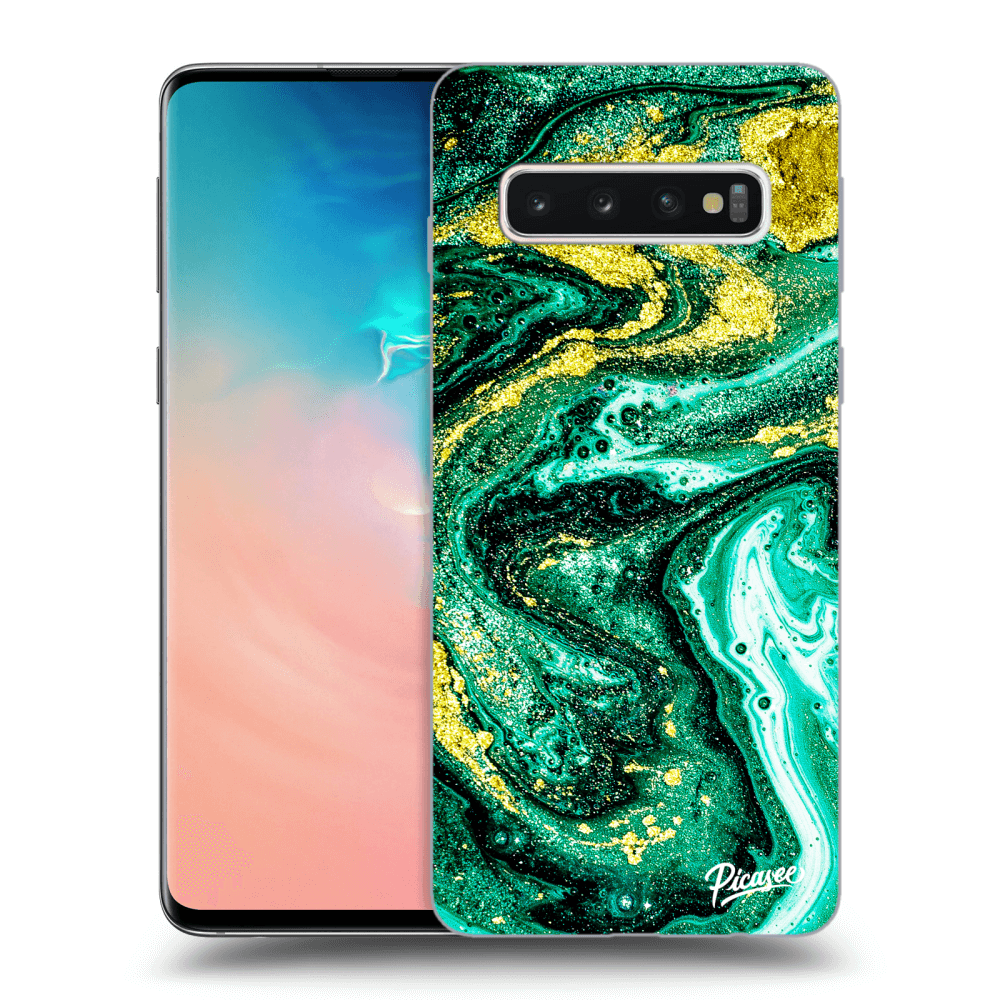 Picasee ULTIMATE CASE pro Samsung Galaxy S10 G973 - Green Gold