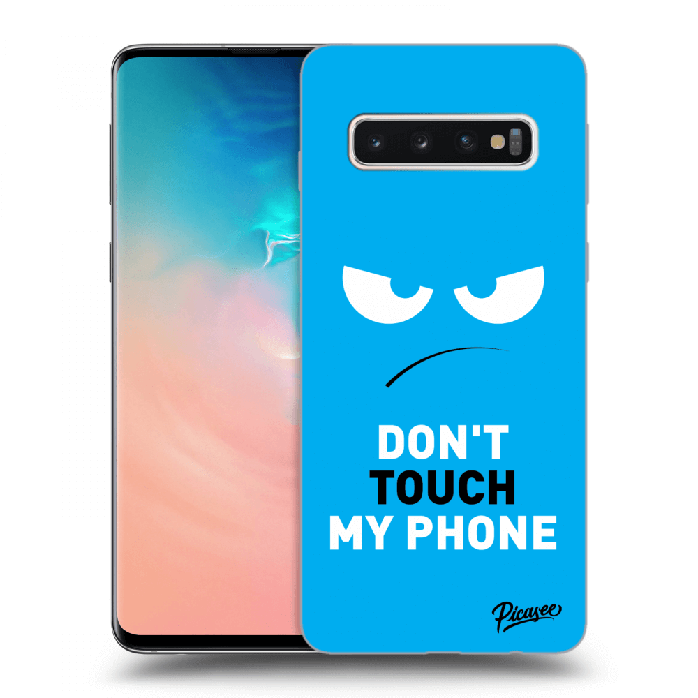 Picasee ULTIMATE CASE pro Samsung Galaxy S10 G973 - Angry Eyes - Blue