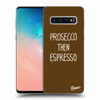 Picasee ULTIMATE CASE pro Samsung Galaxy S10 G973 - Prosecco then espresso
