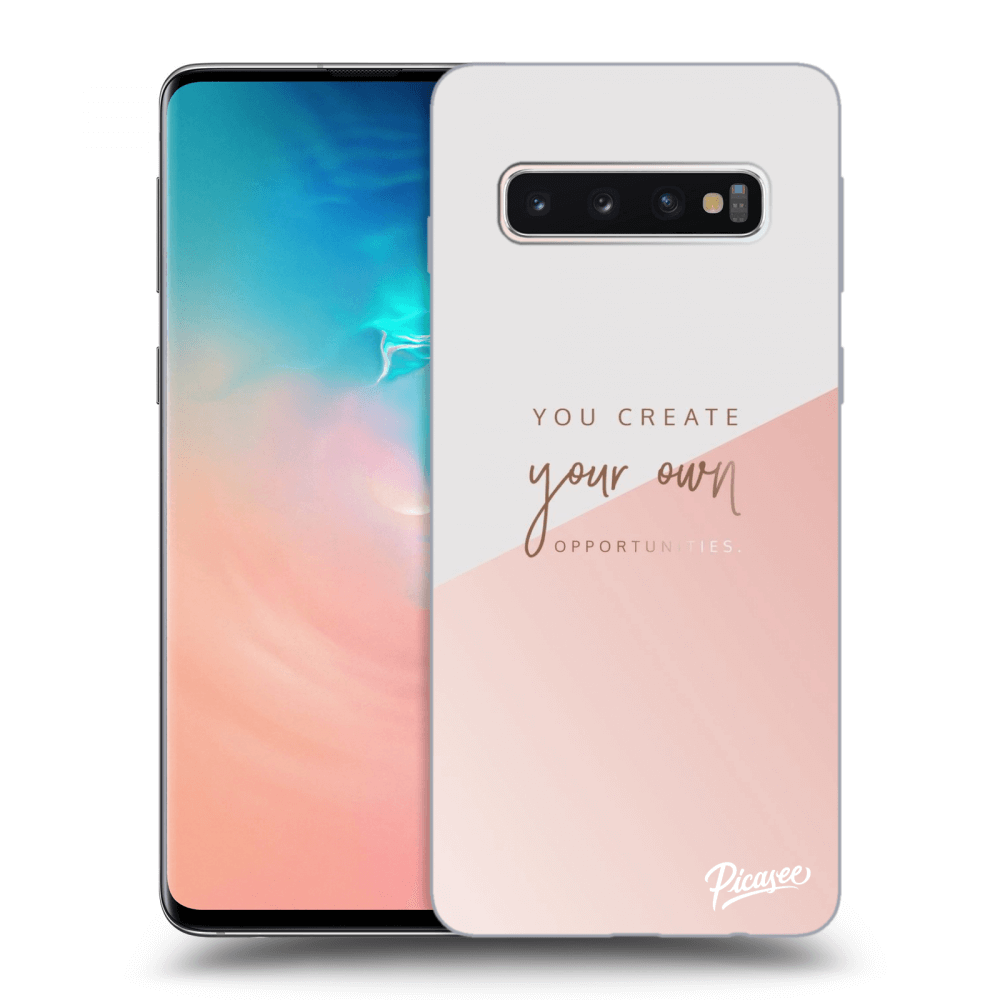 Picasee silikonowe czarne etui na Samsung Galaxy S10 G973 - You create your own opportunities