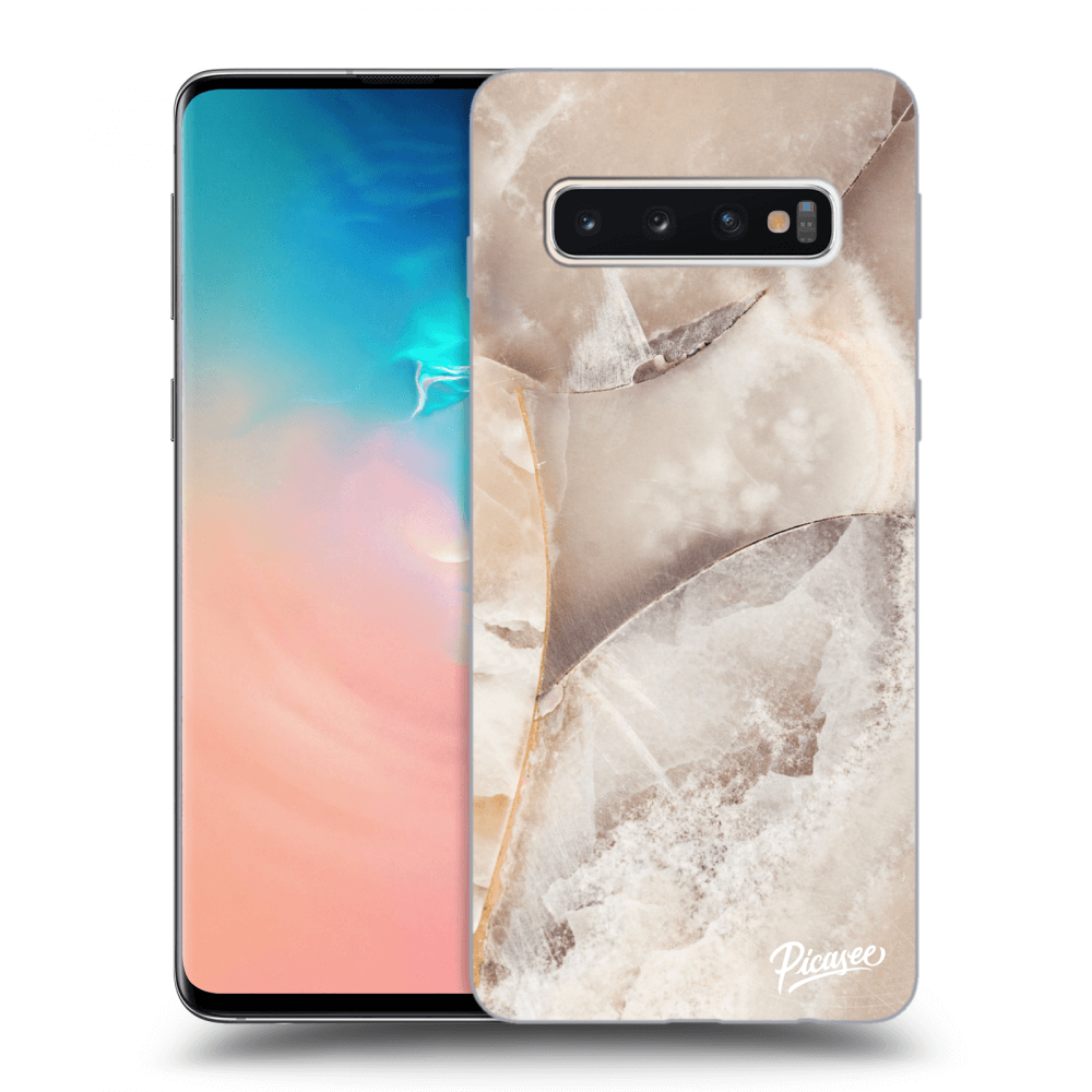 Picasee ULTIMATE CASE pro Samsung Galaxy S10 G973 - Cream marble