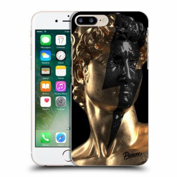 Picasee silikonowe czarne etui na Apple iPhone 8 Plus - Wildfire - Gold