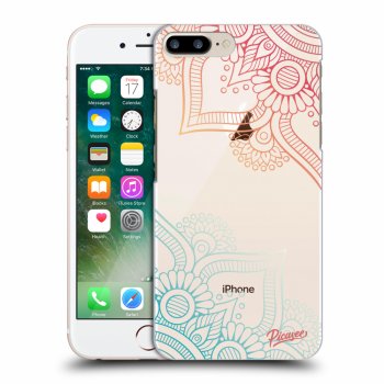 Picasee silikonowe przeźroczyste etui na Apple iPhone 8 Plus - Flowers pattern