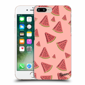 Picasee silikonowe czarne etui na Apple iPhone 8 Plus - Watermelon