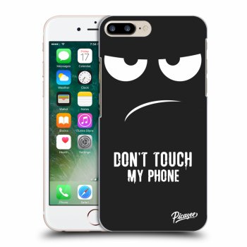 Picasee silikonowe czarne etui na Apple iPhone 8 Plus - Don't Touch My Phone