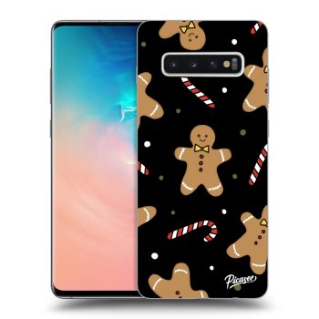 Picasee silikonowe czarne etui na Samsung Galaxy S10 Plus G975 - Gingerbread
