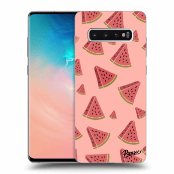 Picasee silikonowe przeźroczyste etui na Samsung Galaxy S10 Plus G975 - Watermelon