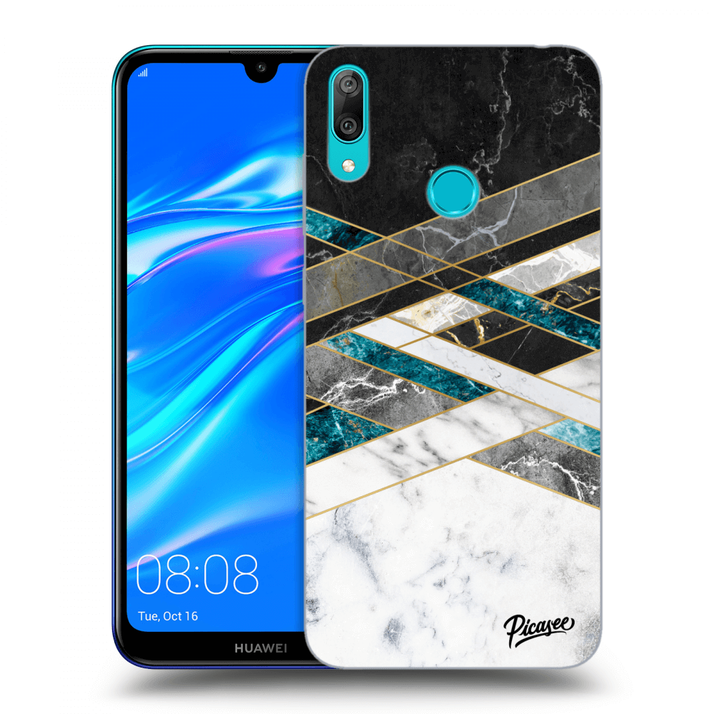 Picasee ULTIMATE CASE pro Huawei Y7 2019 - Black & White geometry