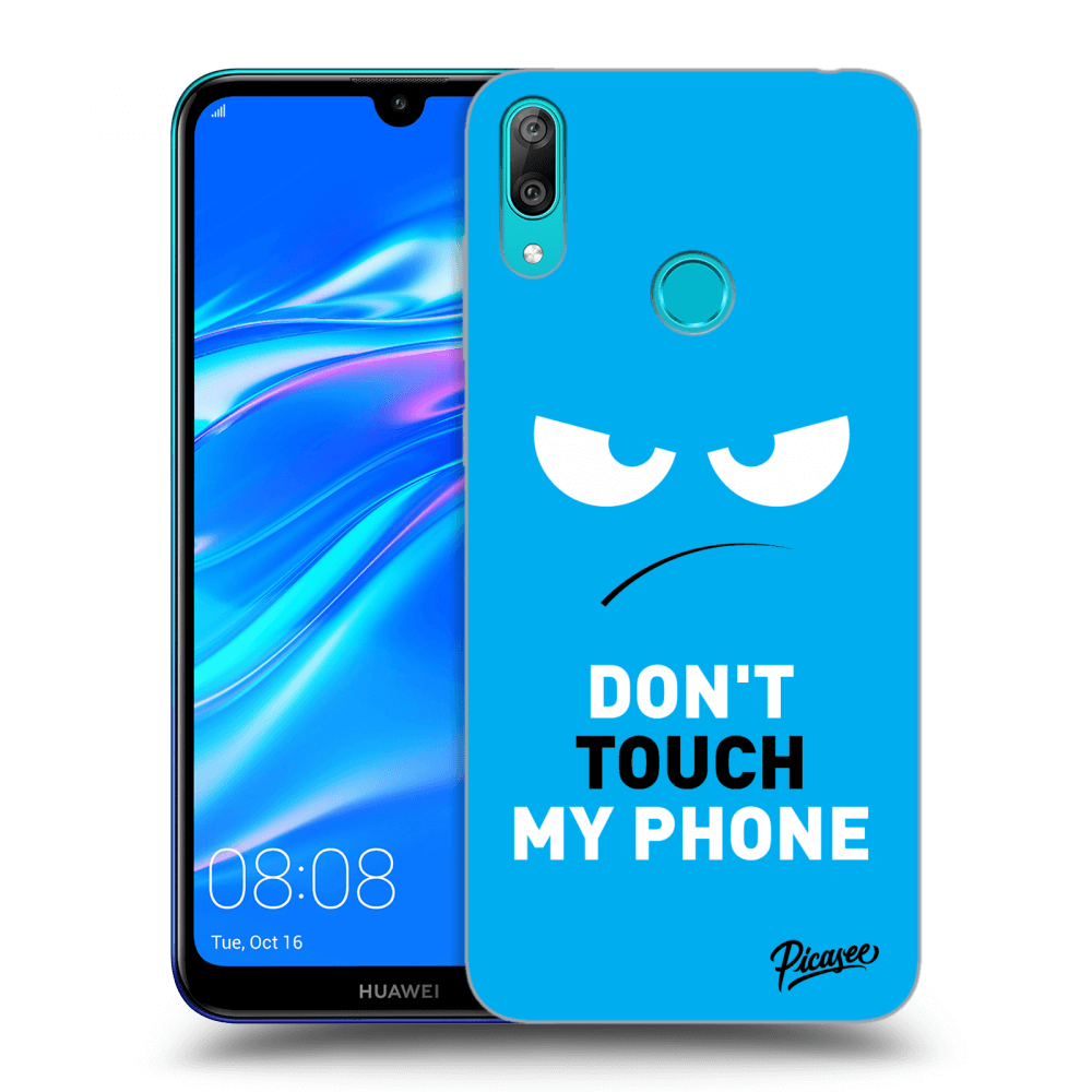 Picasee ULTIMATE CASE pro Huawei Y7 2019 - Angry Eyes - Blue