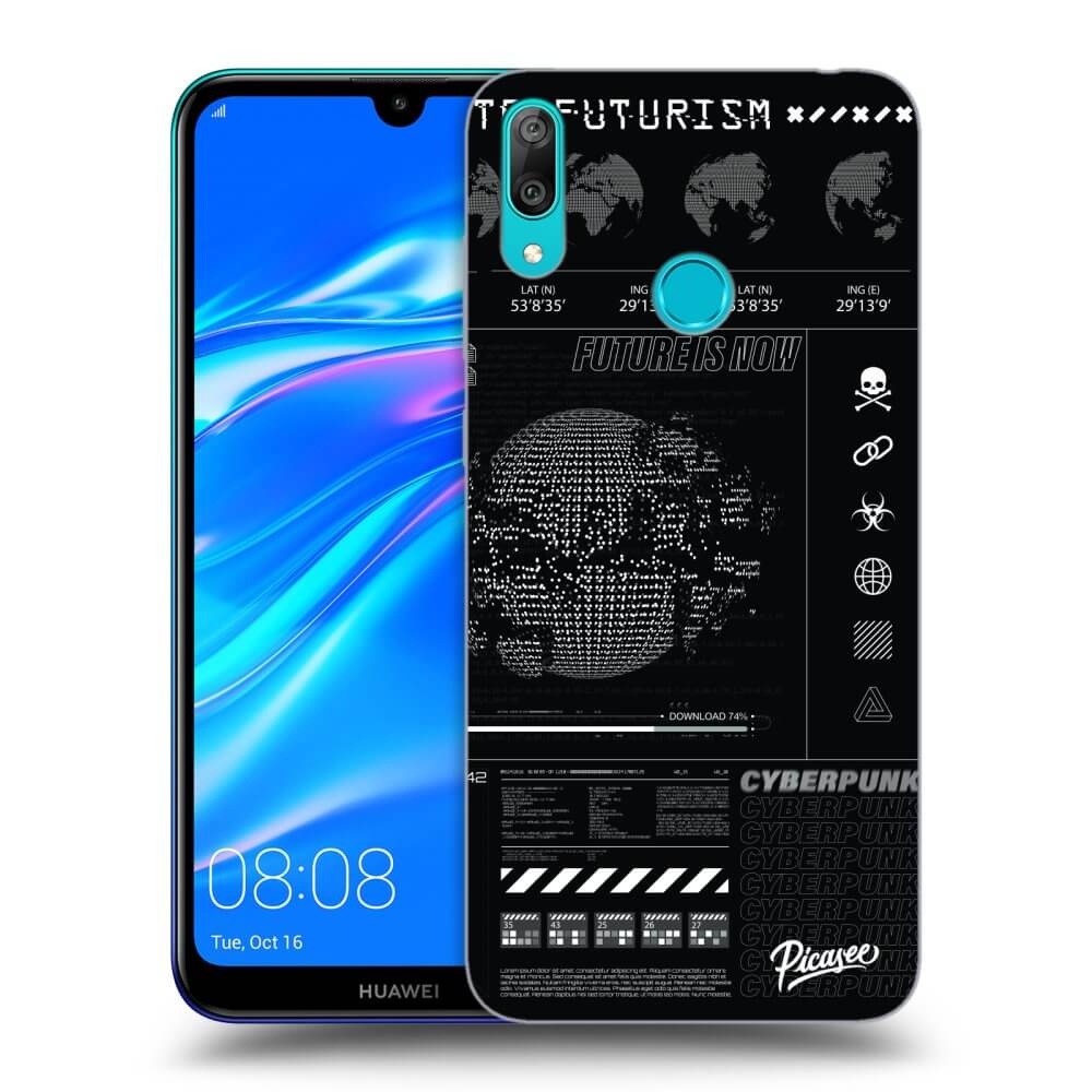 Picasee silikonowe czarne etui na Huawei Y7 2019 - FUTURE