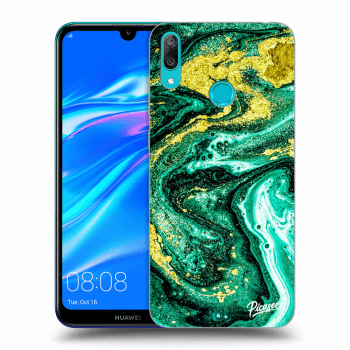 Etui na Huawei Y7 2019 - Green Gold