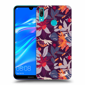 Etui na Huawei Y7 2019 - Purple Leaf