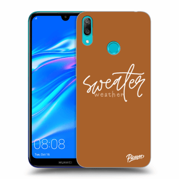 Picasee silikonowe przeźroczyste etui na Huawei Y7 2019 - Sweater weather