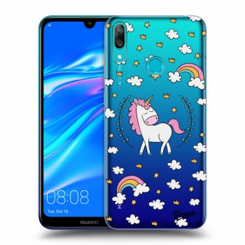 Picasee silikonowe przeźroczyste etui na Huawei Y7 2019 - Unicorn star heaven