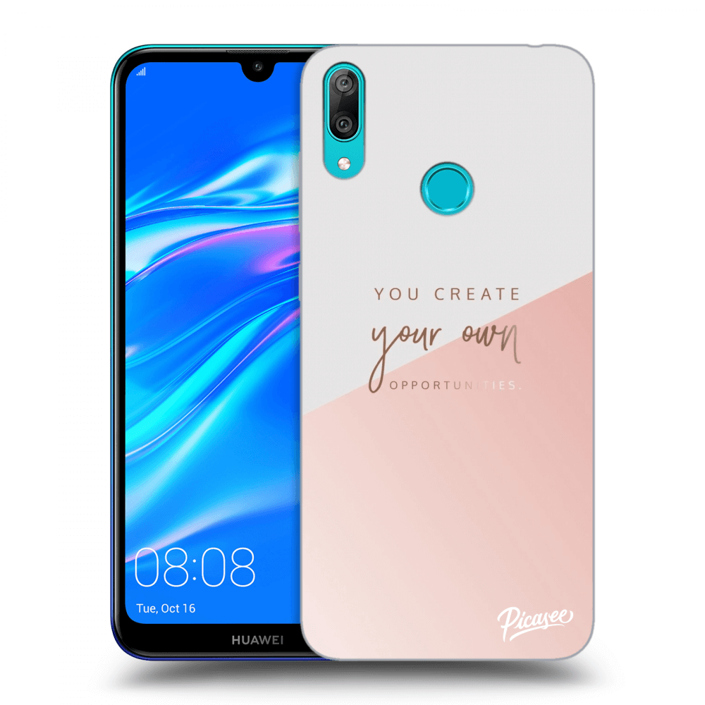 Picasee silikonowe czarne etui na Huawei Y7 2019 - You create your own opportunities