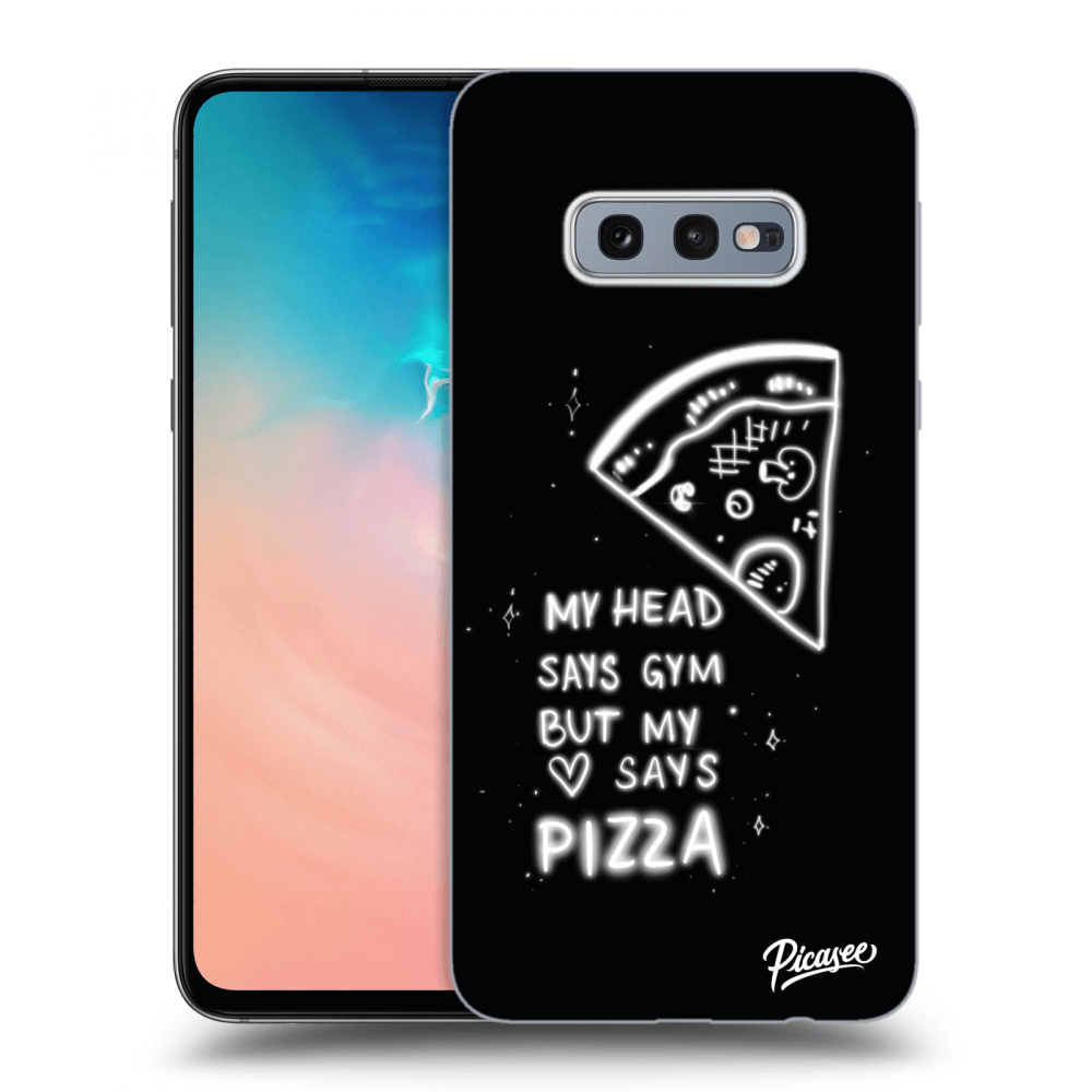 Picasee silikonowe czarne etui na Samsung Galaxy S10e G970 - Pizza