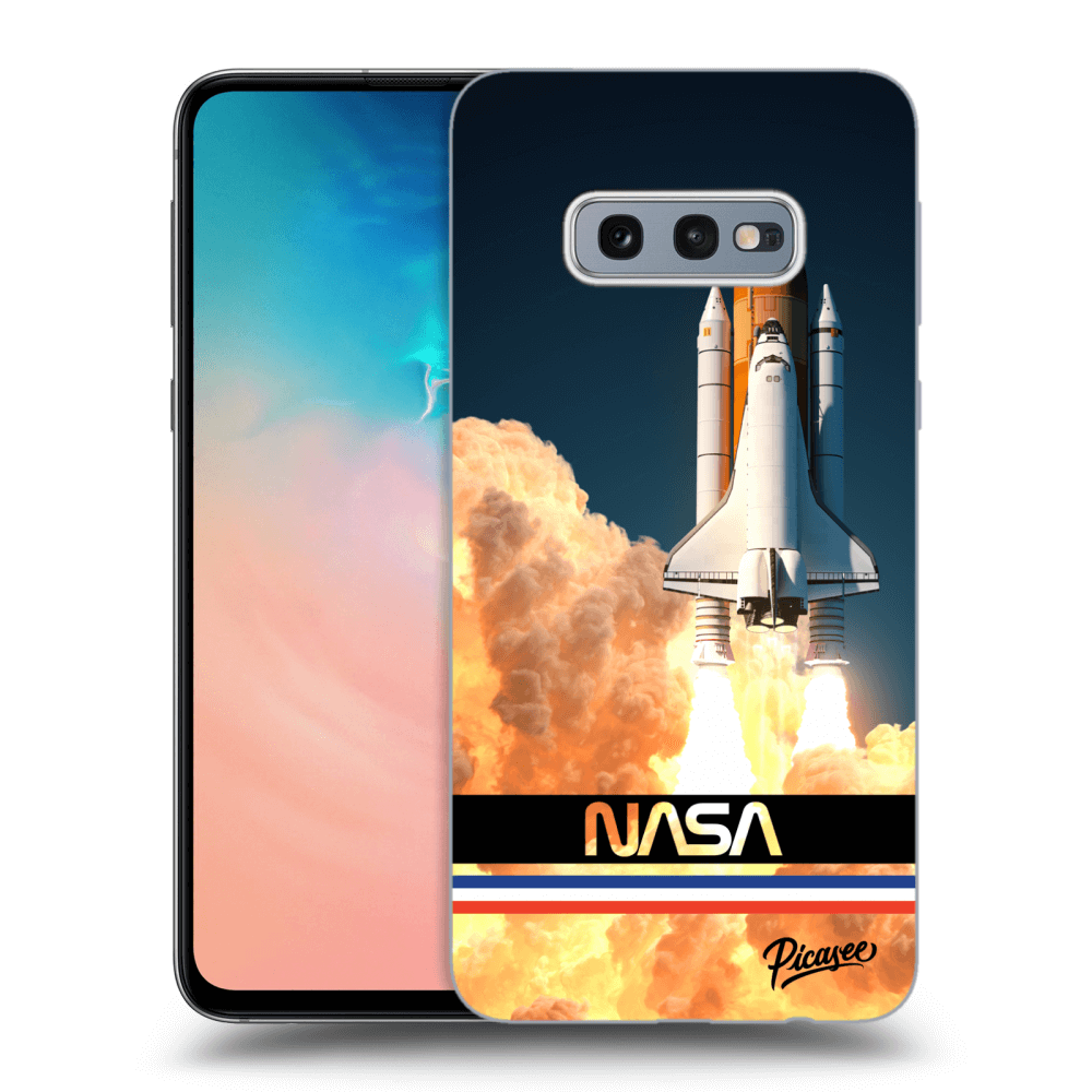 Picasee silikonowe przeźroczyste etui na Samsung Galaxy S10e G970 - Space Shuttle