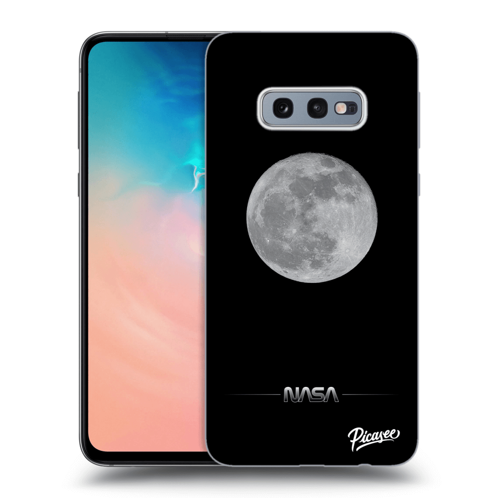 Picasee silikonowe czarne etui na Samsung Galaxy S10e G970 - Moon Minimal