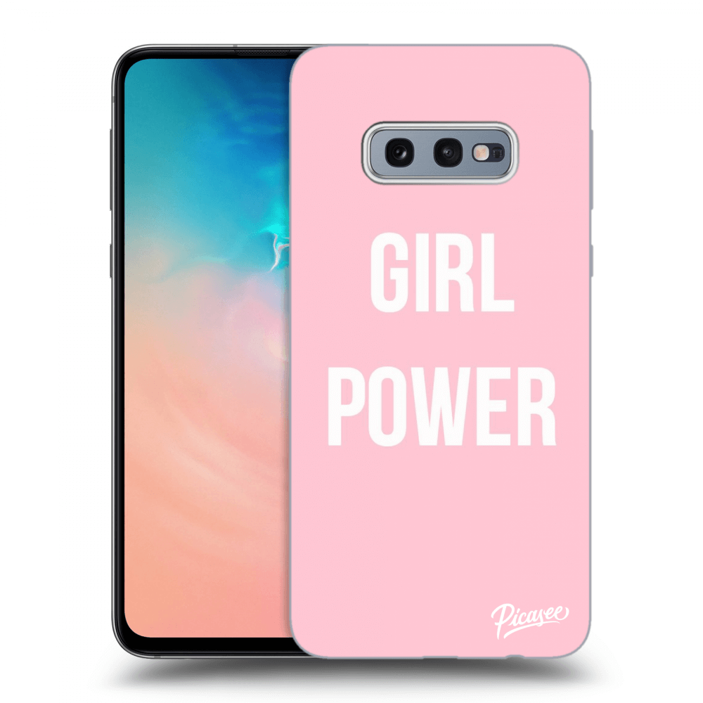 Picasee silikonowe przeźroczyste etui na Samsung Galaxy S10e G970 - Girl power