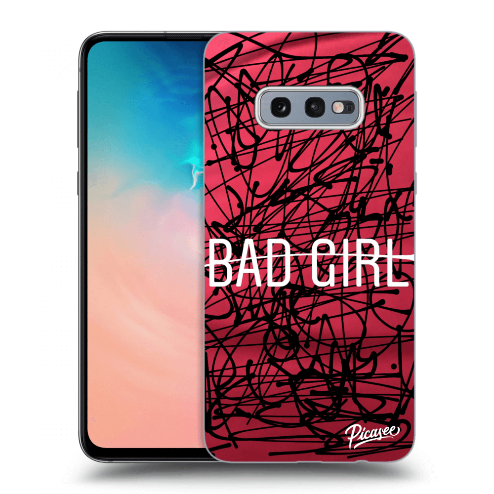 Picasee silikonowe przeźroczyste etui na Samsung Galaxy S10e G970 - Bad girl