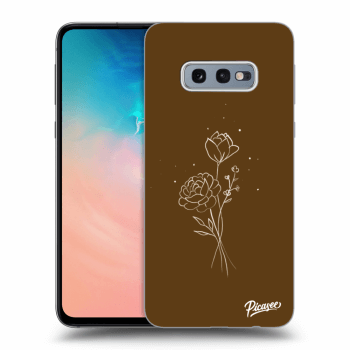 Etui na Samsung Galaxy S10e G970 - Brown flowers