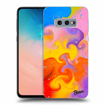 Picasee silikonowe przeźroczyste etui na Samsung Galaxy S10e G970 - Bubbles