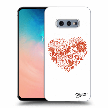 Picasee silikonowe przeźroczyste etui na Samsung Galaxy S10e G970 - Big heart