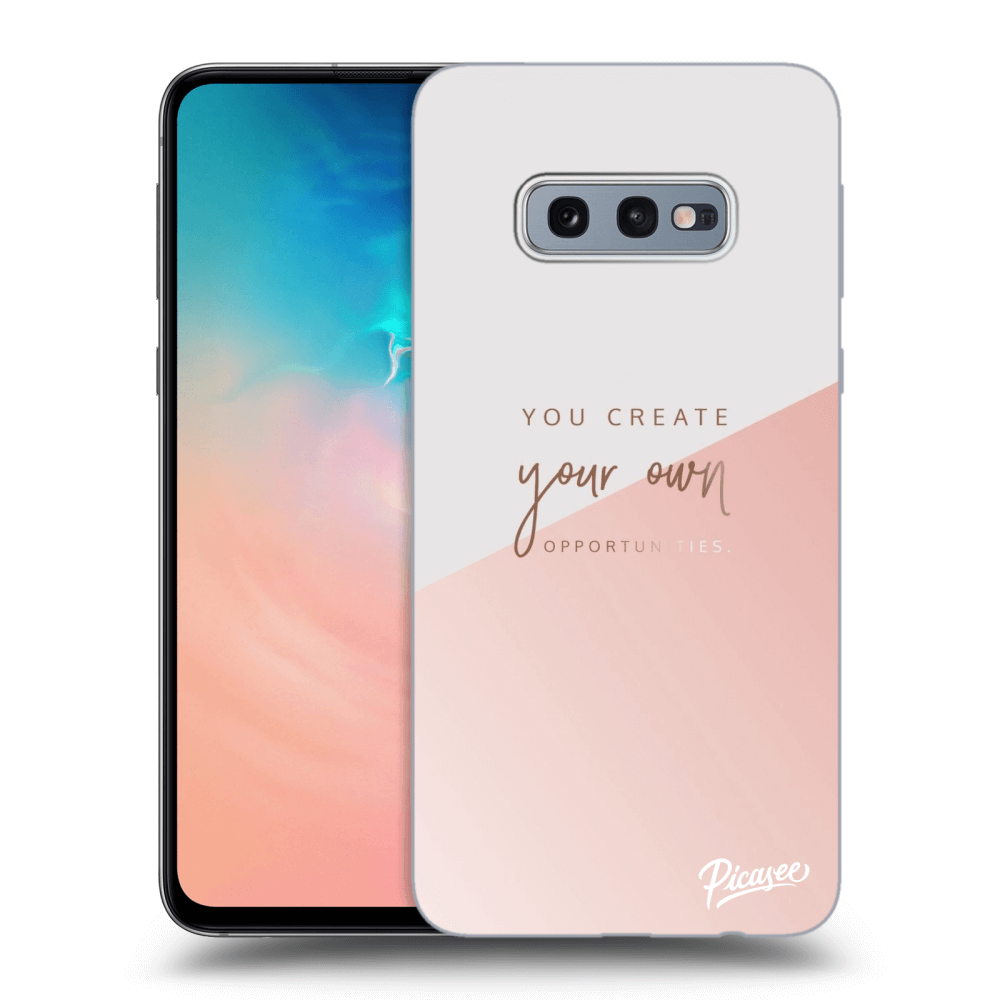 Picasee silikonowe czarne etui na Samsung Galaxy S10e G970 - You create your own opportunities
