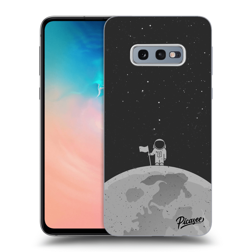 Picasee silikonowe czarne etui na Samsung Galaxy S10e G970 - Astronaut