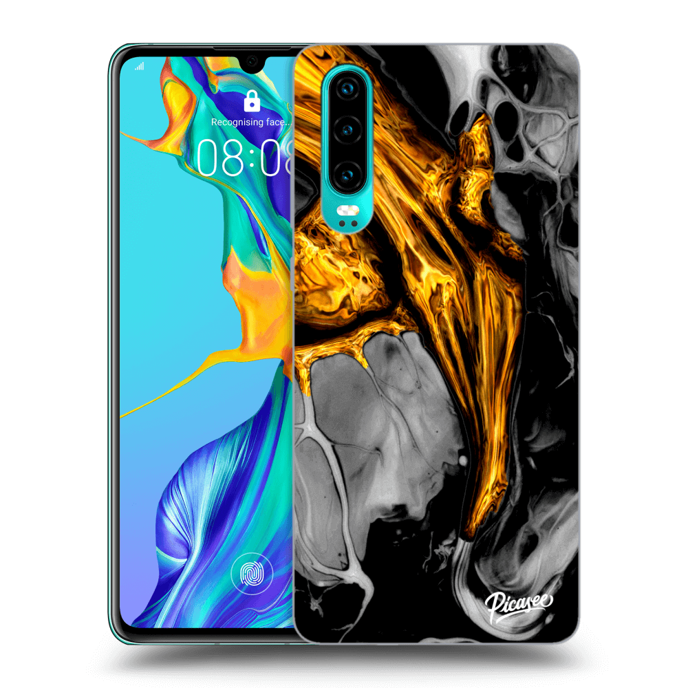 Picasee ULTIMATE CASE pro Huawei P30 - Black Gold