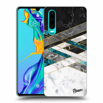 Picasee ULTIMATE CASE pro Huawei P30 - Black & White geometry