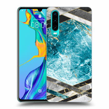Picasee ULTIMATE CASE pro Huawei P30 - Blue geometry