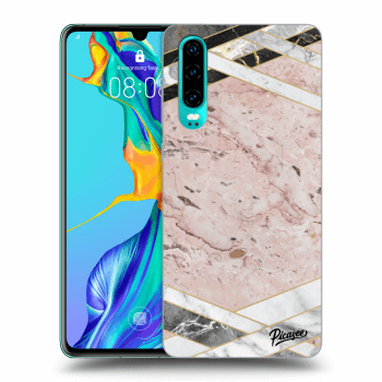 Etui na Huawei P30 - Pink geometry