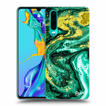 Etui na Huawei P30 - Green Gold