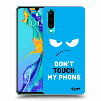 Etui na Huawei P30 - Angry Eyes - Blue