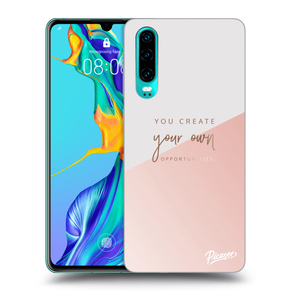 Picasee silikonowe czarne etui na Huawei P30 - You create your own opportunities