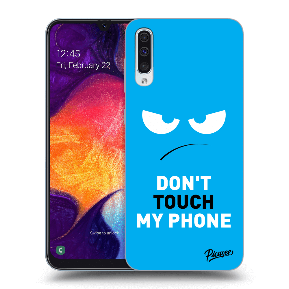 Picasee ULTIMATE CASE pro Samsung Galaxy A50 A505F - Angry Eyes - Blue