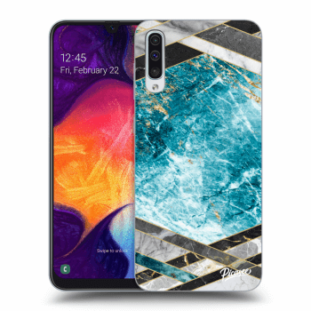 Etui na Samsung Galaxy A50 A505F - Blue geometry