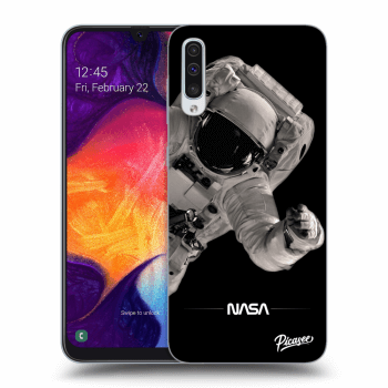 Picasee silikonowe czarne etui na Samsung Galaxy A50 A505F - Astronaut Big