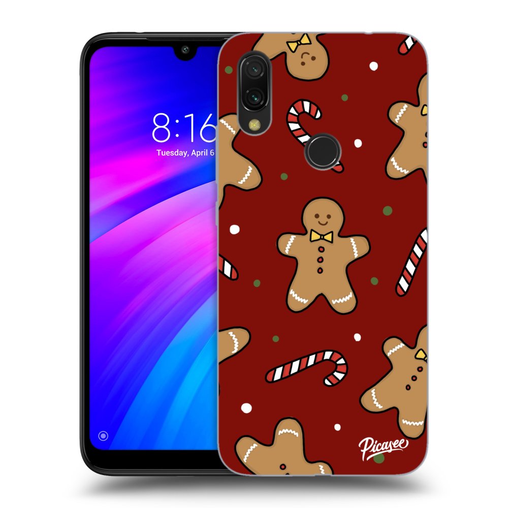 Picasee silikonowe czarne etui na Xiaomi Redmi 7 - Gingerbread 2