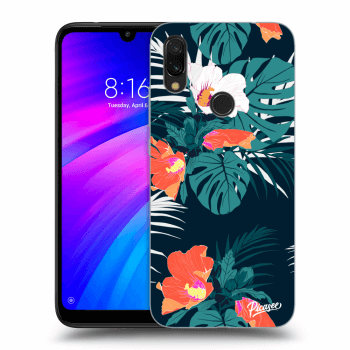 Picasee silikonowe przeźroczyste etui na Xiaomi Redmi 7 - Monstera Color