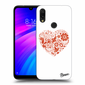 Picasee silikonowe przeźroczyste etui na Xiaomi Redmi 7 - Big heart