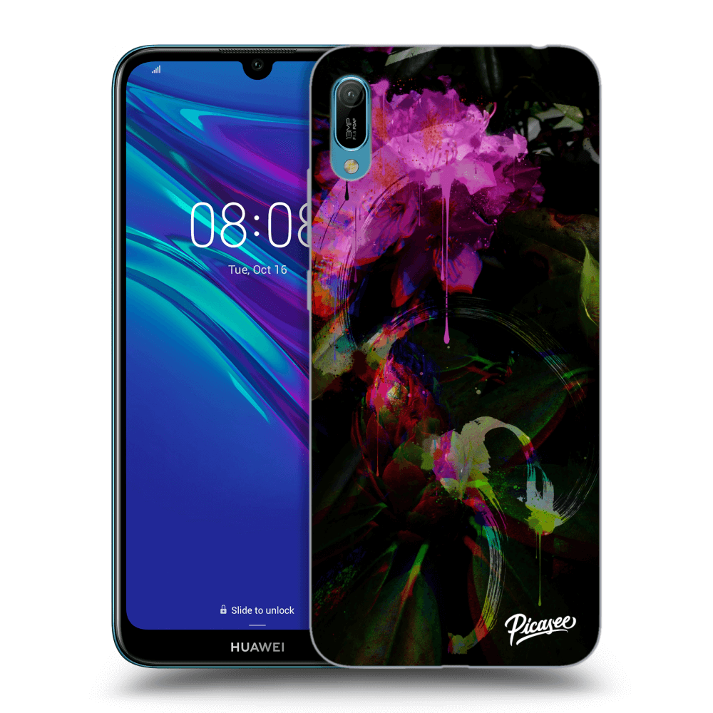 Picasee silikonowe przeźroczyste etui na Huawei Y6 2019 - Peony Color